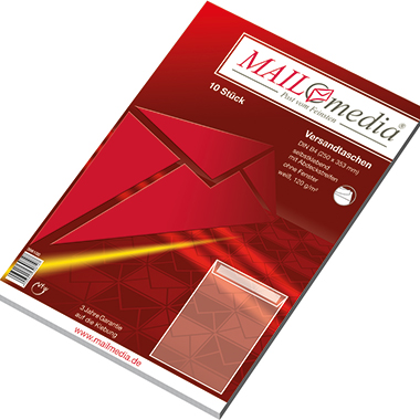 Versandt. B4 oF 120g HK weiß 250x353mm, Ohne Fenster, Haftklebung