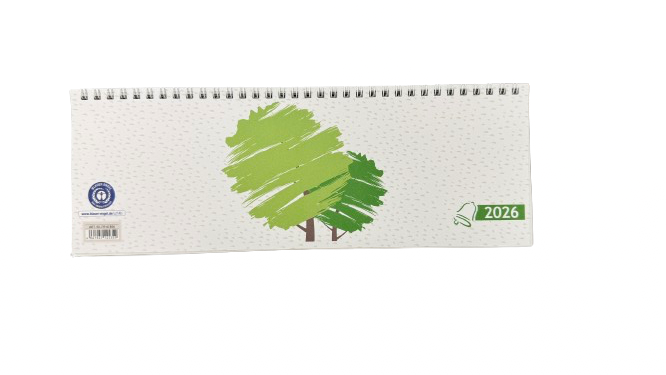 Querkalender Glocken 50-71941 UWS 29,7x10cm, 1s/1w, 8-18 Uhr, Recycling