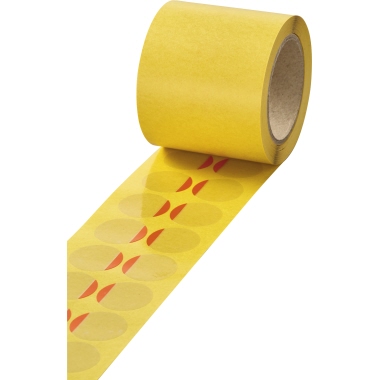 Verschlussmarke Veloflex ø25mm transparent m. Klebefreier Zone