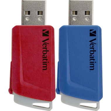USB 3.2 Stick Verbatim 32GB 49308 Rot-Blau Typ-A (R) 80Mb/S (W) 25Mb/S