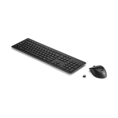 Tastatur HP 950MK Wireless schwarz 3m165aa, rechargeable, Mouse inkl.