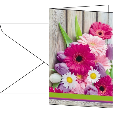 Motivkarte Sigel Colorful DS001 220g Inkl. WEIßE Umschläge, Glanzkarton