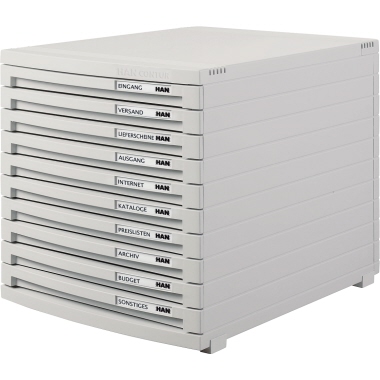 Schubladenbox Han 1510 geschl. 10 Schub. Lichtgrau, -11
