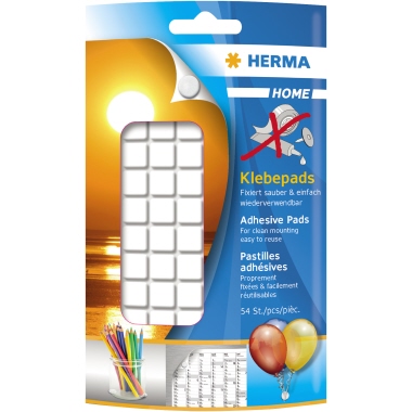 Klebe-Pads Herma 1350 weiß permanent Rückstandsfrei Ablösbar, Geeignet Für