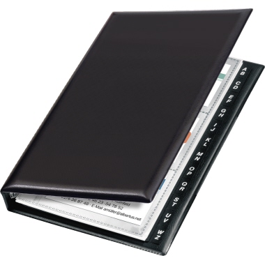 Visitenkartenringbuch Veloflex A5 schwar 