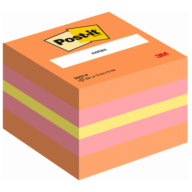 Haftnotiz Würfel Post-It 2051P 51x51mm Pink