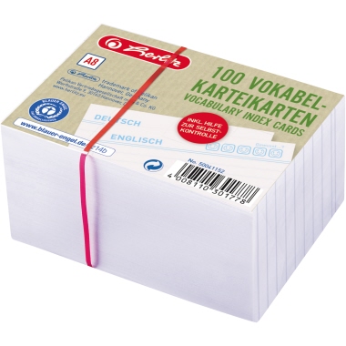 Karteikarten Herlitz 50041152 A8 Vokabel Blauer Engel
