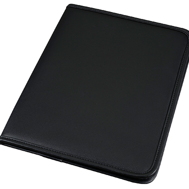Schreibmappe Alassio Savona 30099 A4 sw Schwarz, Lederimitat, Inkl. Schreibblock