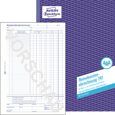 Reisekostenabrechnung Zweckf. 741 A4 