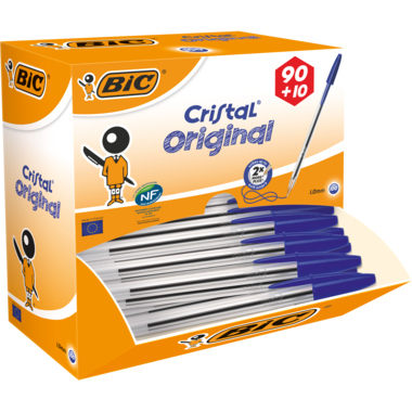 Kugelschreiber BIC® Cristal blau 0,4mm 100 Stück Kugelschreiber BIC® Cristal blau 0,4mm 100 Stück