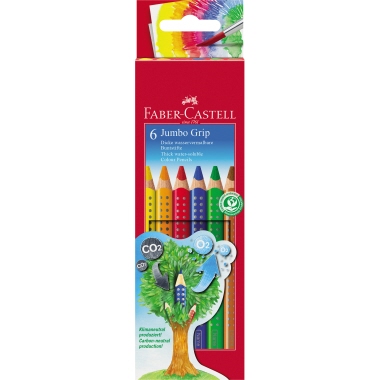 Farbstift Castell Jumbo Grip 6er Etui Wasservermalbar, 110906