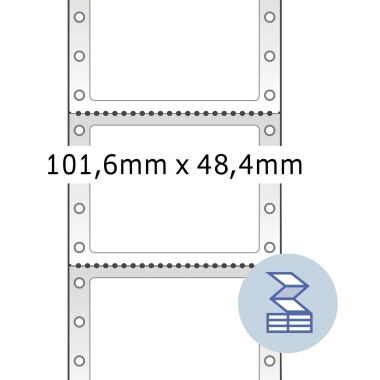 Etikett Herma 8122 101x48 rot 