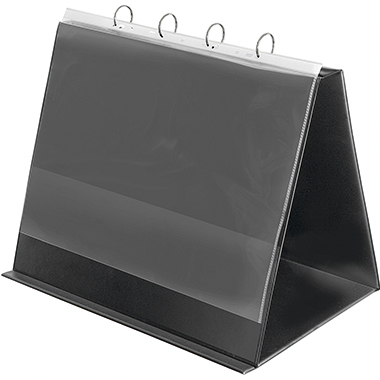 Tischflipchart Veloflex 4132280 A3 quer 10 Hüllen Schwarz