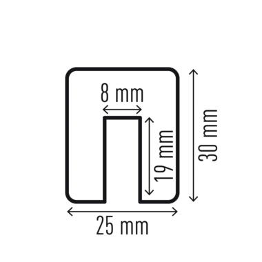 Kantenschutzprofil DURABLE E8R 1127130 Inhalt 5 Stk.