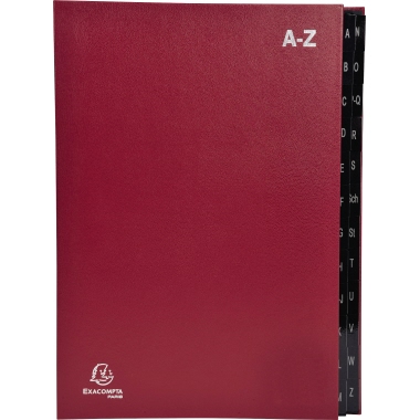 Pultordner Exacompta 24tlg. A-Z rot 