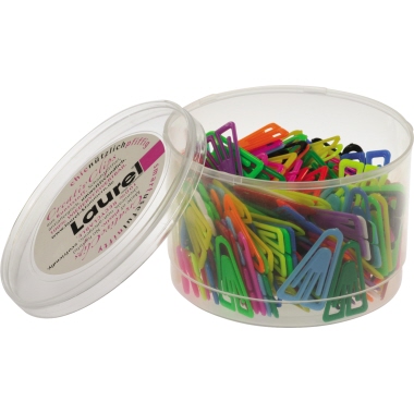 Büroklammern Laurel 1303 35mm sortiert Plastikklips