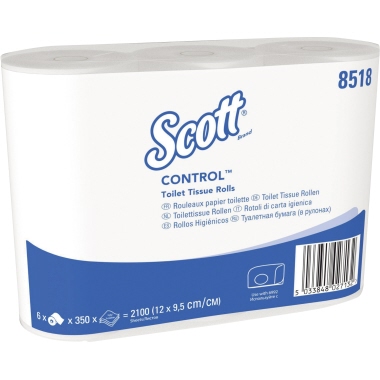 Toilettenp. Scott 3lag. 350Bl. weiß 6 St./Pack., 8518