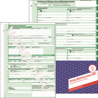 Mahnbescheid Avery Zweckform 2887 A4 25 Blatt