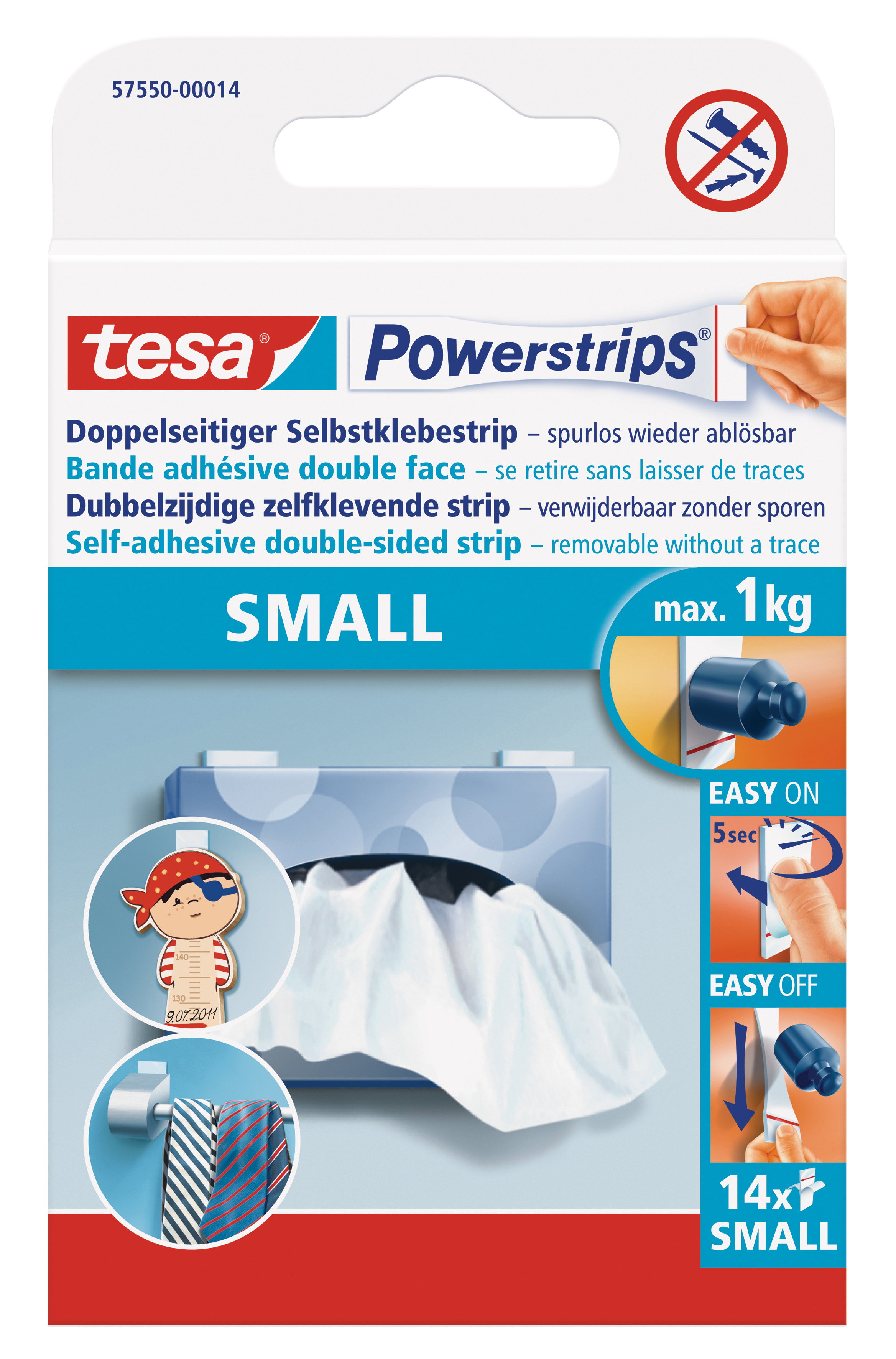 Powerstrips Tesa 57550 mini 14 Strips weiß