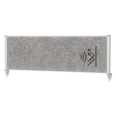 Tischtrennwand MAUL 97516 160x50cm silber MAULconnecto 