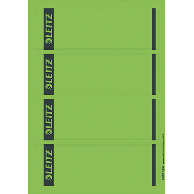 Rückenschild Leitz 1685/2 PC grün kurz/breit, selbstklebend, 100 Stück