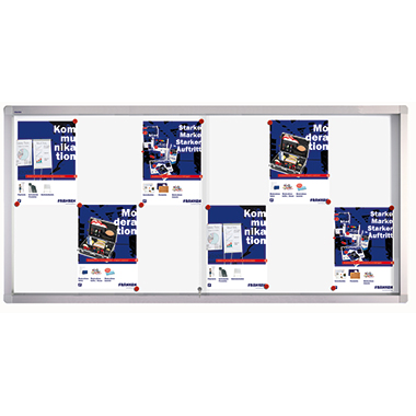 Schaukasten Franken SK6112 A4 Aluminium 139x68x4,6cm