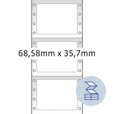 Etikett Herma 8207 68,58x35,7mm weiß Computer, 1bahnig