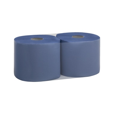 Putztuchrolle Zellstoff 2lag. 22x38cm bl 55452, 2 Rollen á 180m/500 Abrisse