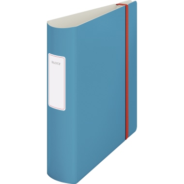 Ordner Leitz 1038 A4 82mm sanftes blau Active Cosy 180° Polyfoam Gummibandv.
