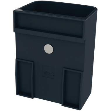 Stifteköcher Sigel GL801 Gr. S anthrazit 75x94x51mm Inkl. Magnetichem Clip