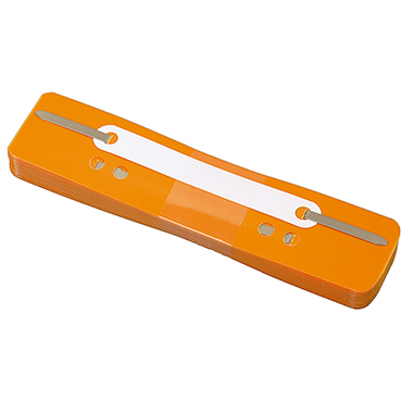 Heftstreifen kurz PP Kunst.Deckl orange 3,8x15cm
