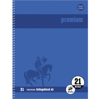 Collegeblock Staufen 734500121 A5 lin 80Blatt 90g Lin.21 mit Innenrand