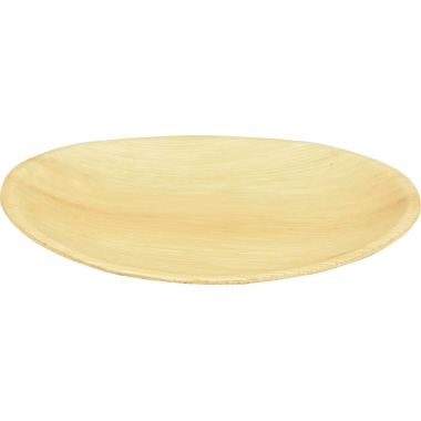 Teller Papstar pure Palmblatt 23x2,5cm rund natur 25 St.