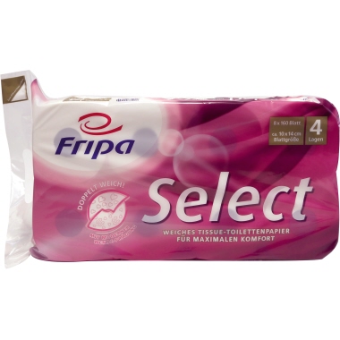 Toilettenp. Select 4lag. 8 Rollen 160Bl 
