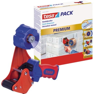 Handabroller Packband Tesa 56402 bis 50mmx60m rot/blau