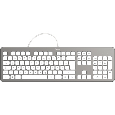 Tastatur hama KC-700 silber/weiß 