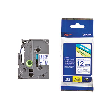 Schriftband Brother TZe-233 weiß/blau 12mm x 8m