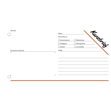 Kurzmitteilung SIGEL KF213 1/3 A4 quer 100 Blatt
