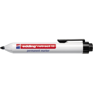 Permanentmarker Edding Retract 11schwarz 1,5-3mm, Rundspitze