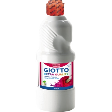 Deckfarbe Giotto Tempera 500ml weiß Flasche geeignet für Kinder ab 3 Jahren