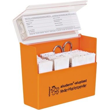 Pflasterspender Kinder gefüllt aluderm Orange, 160 X 122 X 57 Mm
