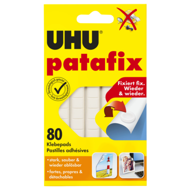 Klebepads Uhu patafix 48810 weiß 