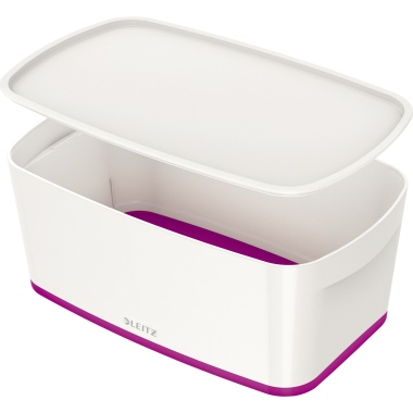 Aufbewahrungsbox Leitz 5229 weiß/violett klein, 5l, 318x128x191mm, inkl. Deckel