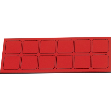 Magnetsymbole Ultradex 840405 rot Quadrat 19x19mm