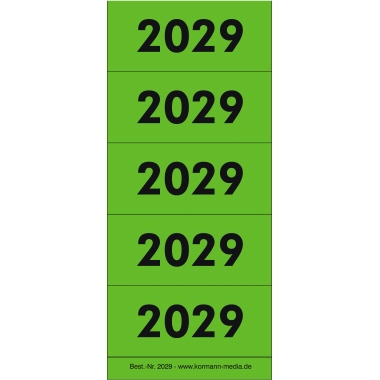 Inhaltsschilder 2029 grün 100 Stück