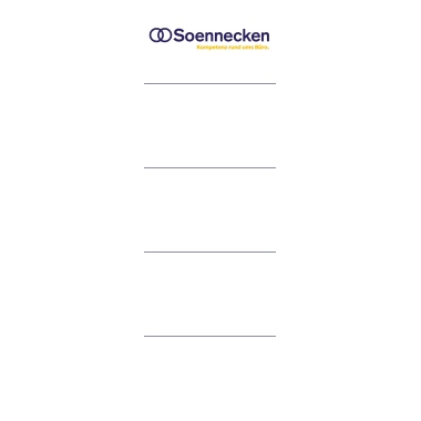 Rückenschild Soe 3372 48x153mm weiß zum Einstecken