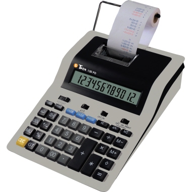 Tischrechner TWEN 130PD grau/schwarz 12 stellig, druckend