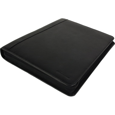 Schreibmappe Soe 5166 Berlin A4 schwarz Nappaleder, 28x36,5x4,5cm, REIßVERSCHLU