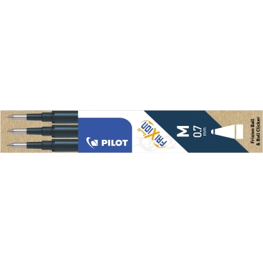 Tintenrollermine PILOT FriXion 2261 BLS-FR7 blau/schwarz 0,4mm 3er-Set