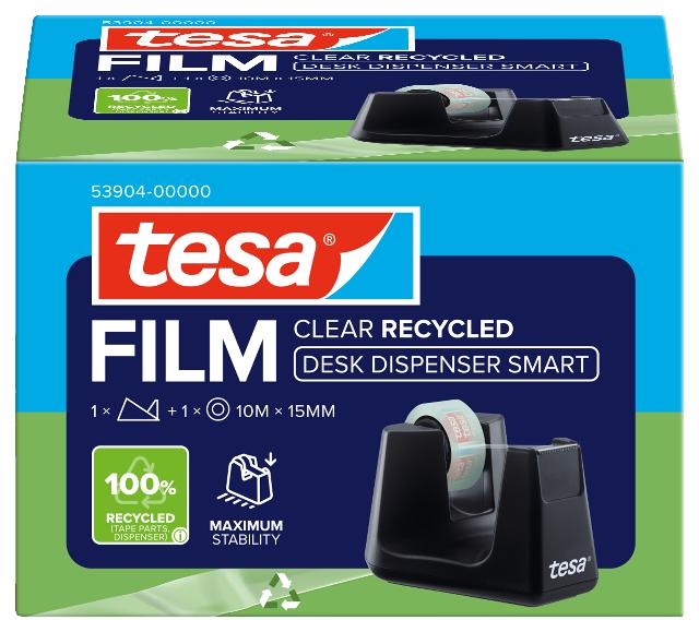 Tischabroller Tesa 53904 schwarz Smart ecoLogo 19mm x 33m